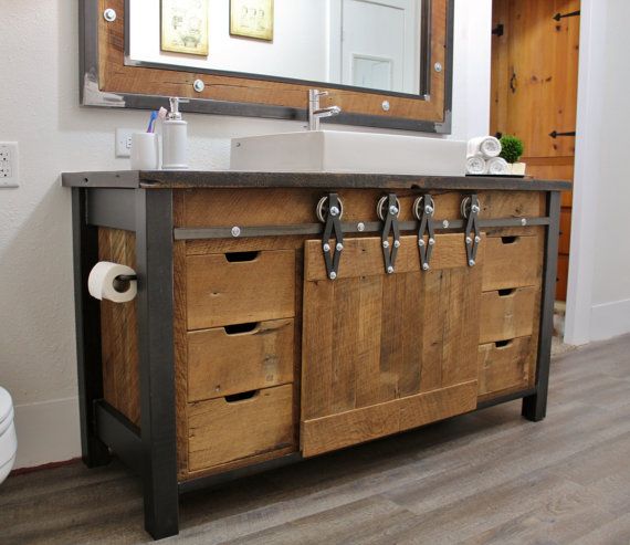 Barnwood bathroom in Rancho santa margarita